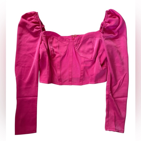 Bebe Satin Sweetheart Bustier Top | Hot Pink | Sizes 2, 4 & 8 | NWT - Picture 2 of 11